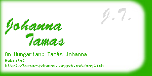 johanna tamas business card